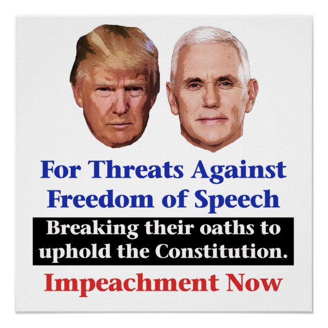 Impeach Trump and Pence Poster (Front)