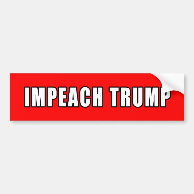 IMPEACH TRUMP BUMPER STICKER BRIGHT RED (Front)