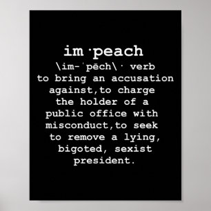 Impeach Trump Definition Funny Resist Dump Trump  Poster