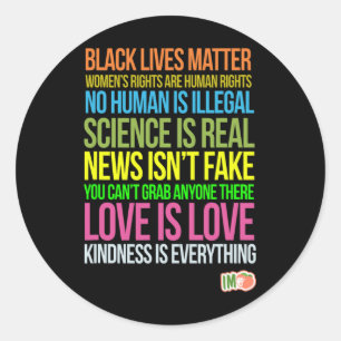 Impeach Trump Edition Black Lives Nasty Woman Resi Classic Round Sticker