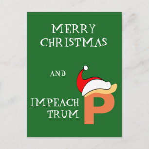 Impeach Trump Holiday Postcard