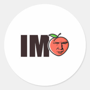 Impeach Trump Impeachment Donald Peach Face Meme Classic Round Sticker