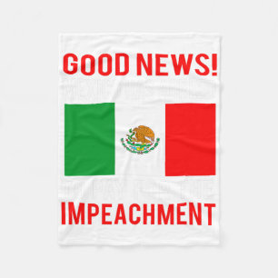 Impeach Trump Mexico Pay For Impeachment Fake News Fleece Blanket