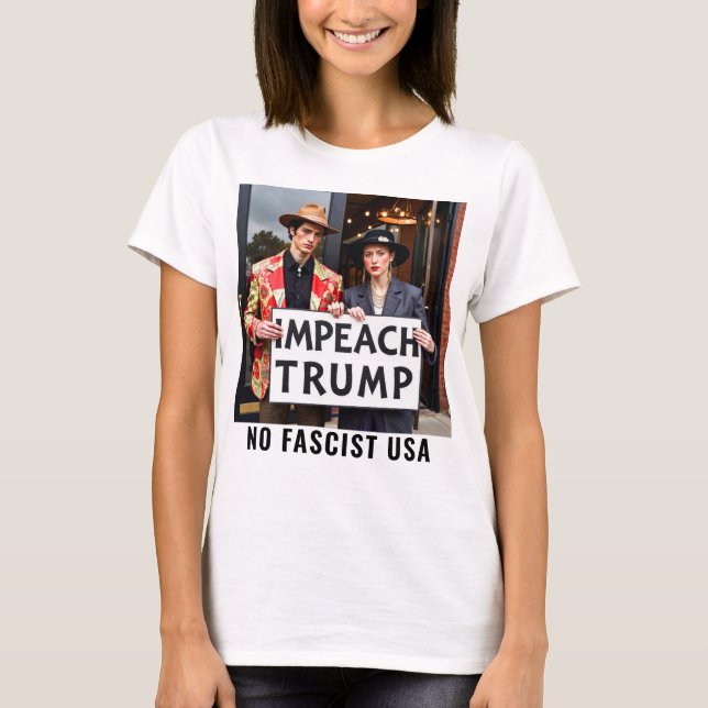 Impeach Trump Now Political T-Shirt (Front)