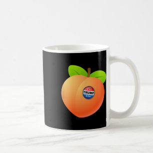 Impeach Trump - Peach With Trump Button Anti Trump Coffee Mug