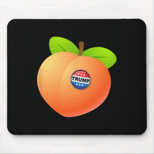 Impeach Trump - Peach With Trump Button Anti Trump Mouse Pad