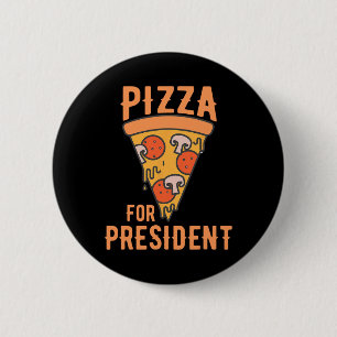 Impeach Trump Pizza For President (pizza Lovers)  6 Cm Round Badge