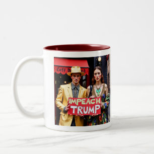 Impeach Trump Two-Tone Coffee Mug