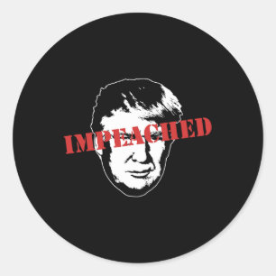 Impeached Stamp On Donald Trump Funny Impeachment Classic Round Sticker