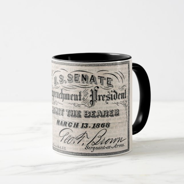 Impeachment Ticket Mug (Front Right)