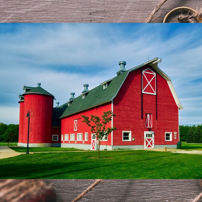 Impeccable, Picture Perfect Red Barn and Silo Tissue Paper (Creator Uploaded)
