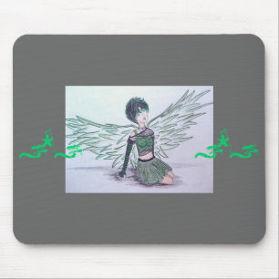 "Imperfect Angel" (green) Mousepad