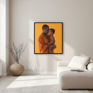 Imperfect Bond – Minimalist Mother & Child Art III Poster