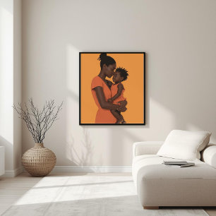 Imperfect Bond – Minimalist Mother & Child XI Poster
