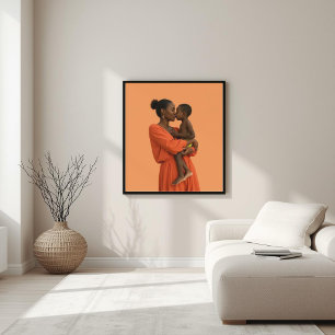 Imperfect Bond – Minimalist Mother & Child XIII Poster