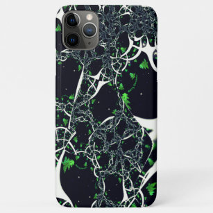 Imperfect white fractal on black space, knitted Case-Mate iPhone case