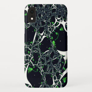 Imperfect white fractal on black space, knitted Case-Mate iPhone case