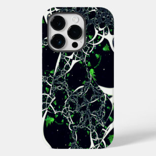 Imperfect white fractal on black space, knitted Case-Mate iPhone 14 pro case