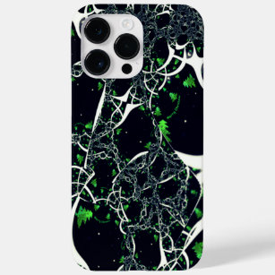 Imperfect white fractal on black space, knitted Case-Mate iPhone 14 pro max case