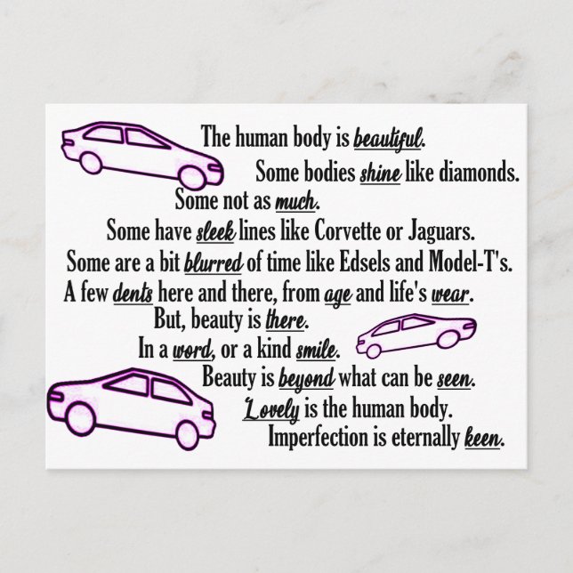 Imperfection is Keen Collection  Holiday Postcard (Front)