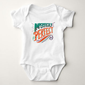 Imperfectly Perfect Quote Cartoon Baby Bodysuit