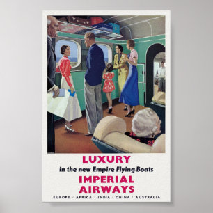 Imperial Airways Vintage Poster 1936