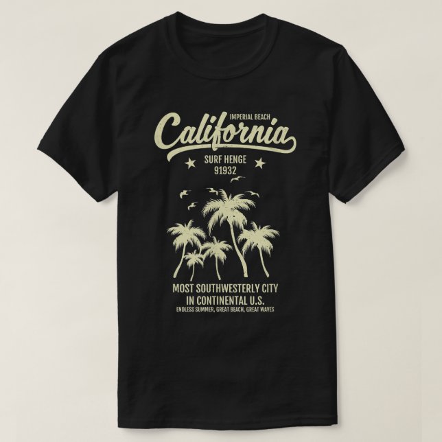 Imperial Beach CA California Ocean Beach 91932  Te T-Shirt (Design Front)