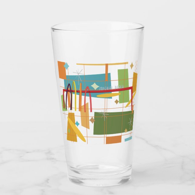 Imperial Beach mid century Surfhenge tumbler (Front)
