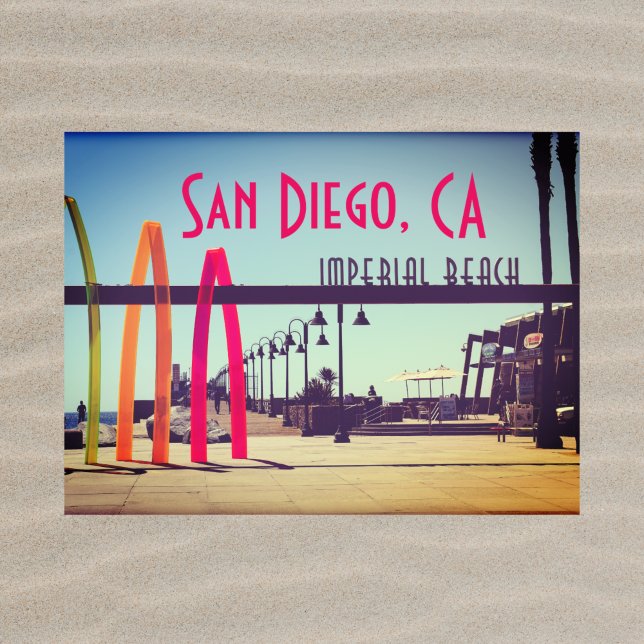 Imperial Beach - San Diego, CA Portwood Pier Plaza Postcard (Creator Uploaded)