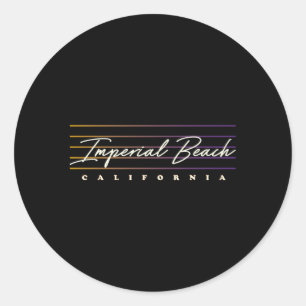 Imperial Beach Style Classic Round Sticker