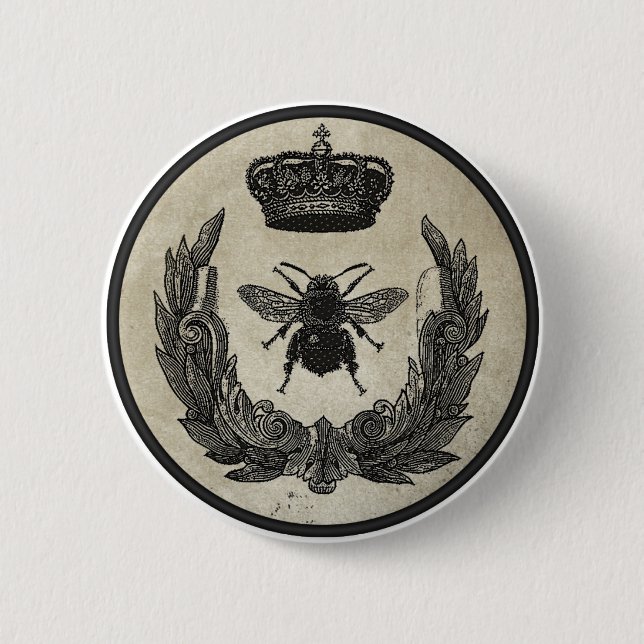 Imperial Bee 6 Cm Round Badge (Front)