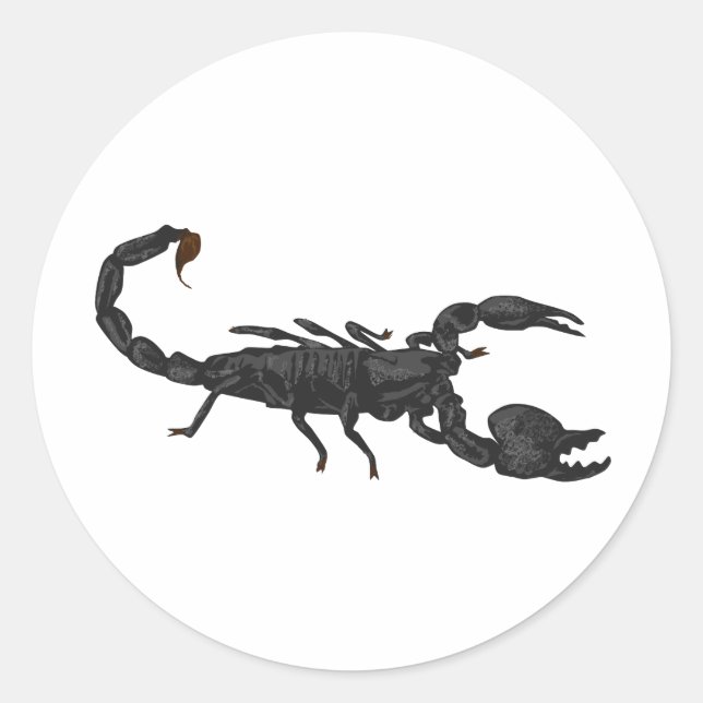 Imperial Black Scorpion Classic Round Sticker (Front)