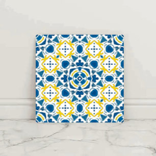 Imperial Blue  Elegant Geometric Mosaic  Ceramic Tile