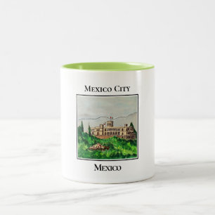 Imperial Chapultepec Castle in Mexico City Two-Tone Coffee Mug