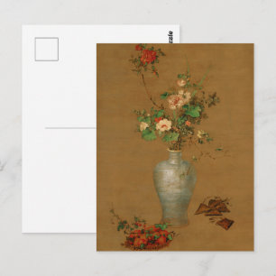 Imperial Chinese Floral Still Life by Castiglione Postcard