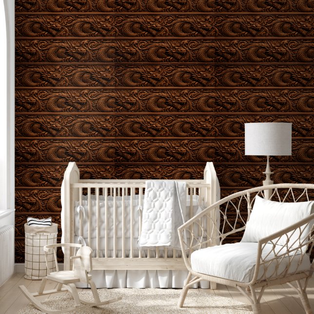 Imperial dragon wood carving wallpaper (Kids)