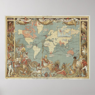 Imperial Federation 1886   Walter Crane Poster