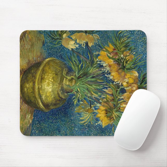 Imperial Fritillaries in a Copper Vase, 1886 Mouse Pad (With Mouse)