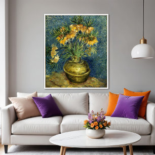 Imperial Fritillaries in a Copper Vase Poster