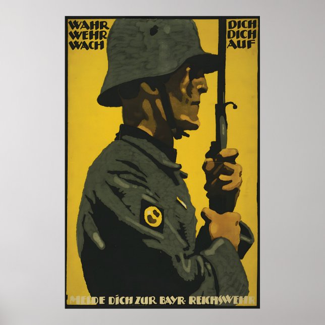 Imperial German WWI Propaganda Poster Bavarian (Front)