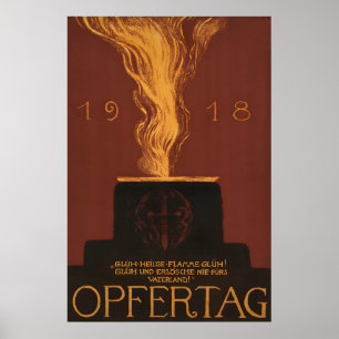 Imperial German WWI Propaganda Poster -Remembrance