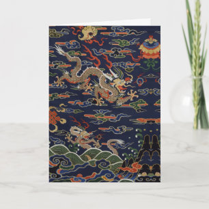 Imperial Gold Dragon & Auspicious Clouds Card