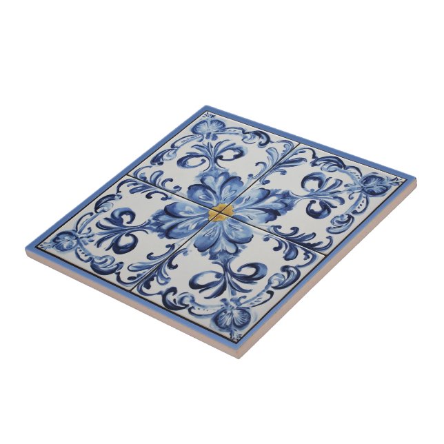 Imperial Harmony Azulejo Ceramic Tile (Side)
