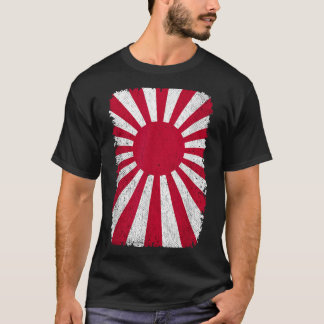 Imperial Japan Men Women Distressed Rising Sun Fla T-Shirt