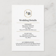 Imperial Luxe Monogram Enclosure Card