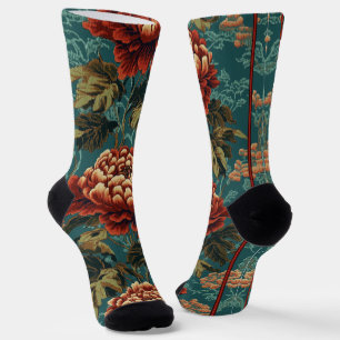 Imperial Peony Tapestry Socks