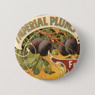 Imperial Plums 6 Cm Round Badge