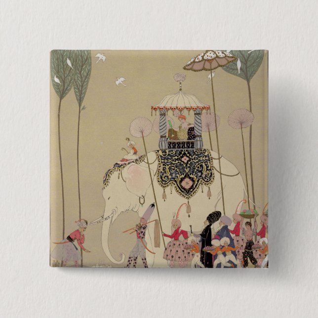 Imperial Procession (colour litho) 15 Cm Square Badge (Front)