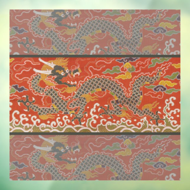 Imperial Red & Black Dragon Silk Pattern (Sheet 3)