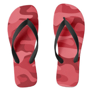 Imperial Red  Monocolor Camo Thongs